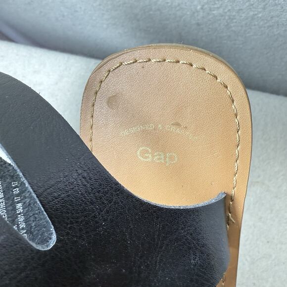 Gap Gladiator Sandals Black White Cutout Flat Heels Lace Up Womens Size 9 - Picture 4 of 8